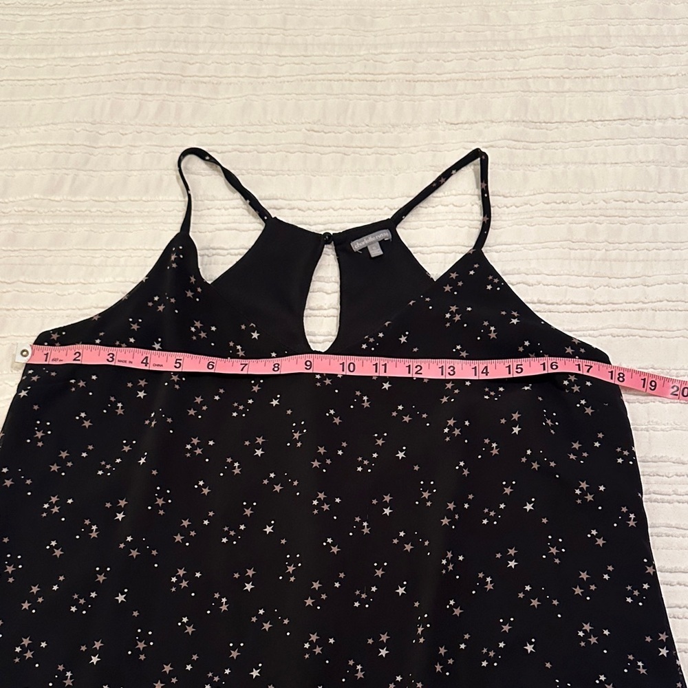 Y2K celestial babydoll Charlotte Russe Cami Small Star Print Chiffon Tank Top - Picture 6 of 8